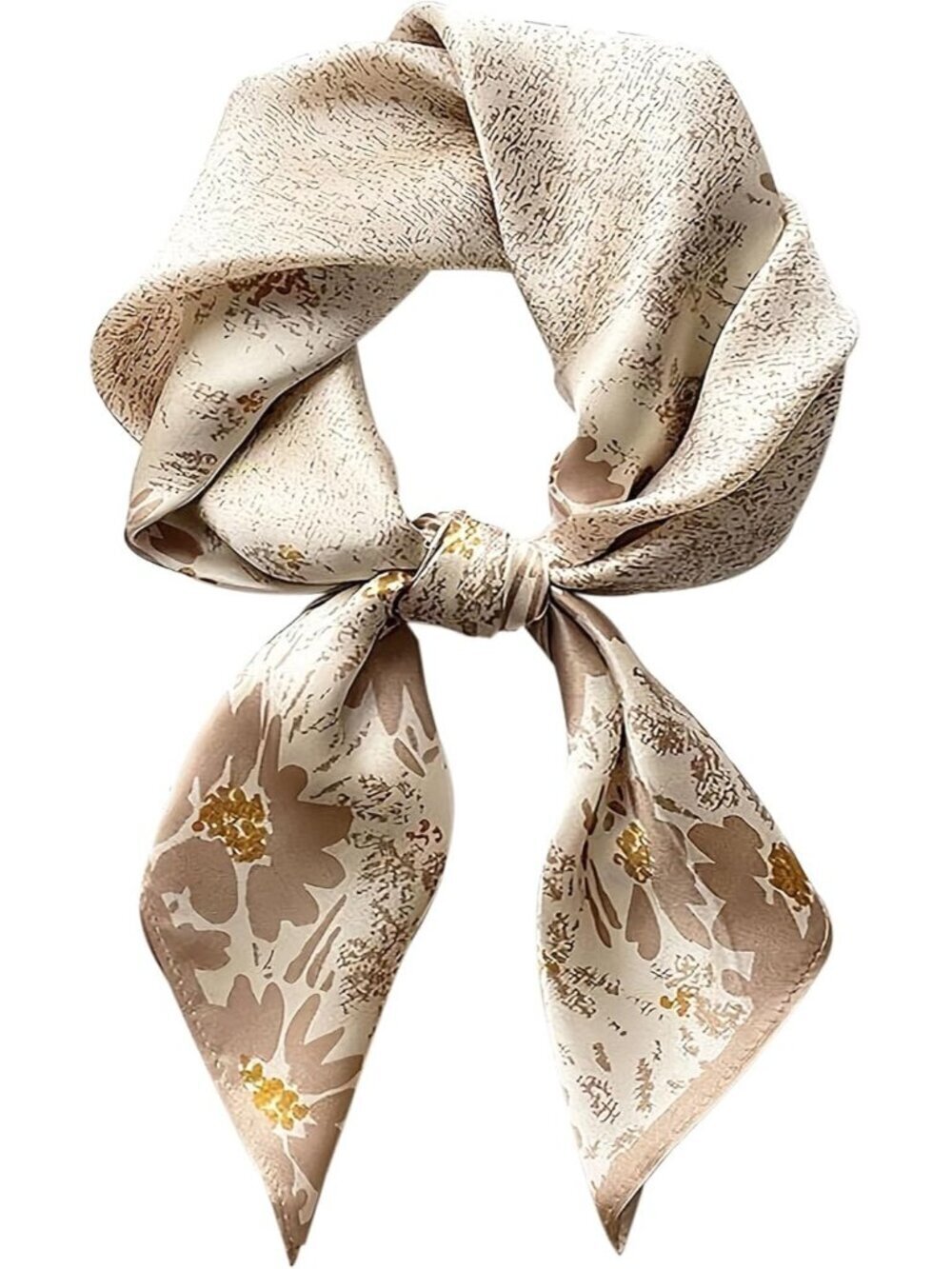Satin Bandanas Head A11 Khaki Scarf Women Lightweight Silk Hair Wrap Sleep Scarf - Picture 1 of 6